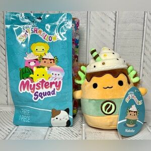 Squishmallow Mystery Squad 5” Nakobe Axolotl Latte Cafe Soft Plush Open Bag NWT